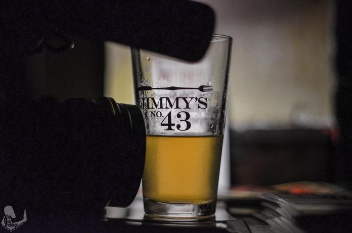 Picture of beer glass in New York City Brew Bar