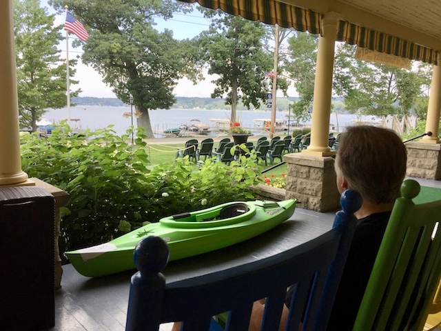 Porch View of Hotel Lenhart Bemus Point, New York