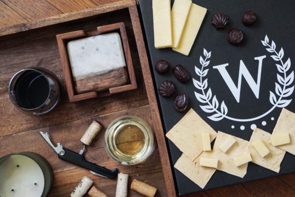 wine and cheese sample from Wine Down Box