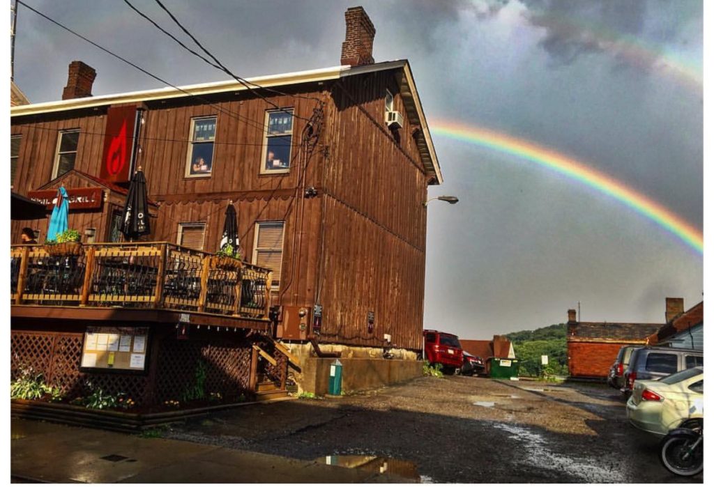 Harris Grill with rainbow